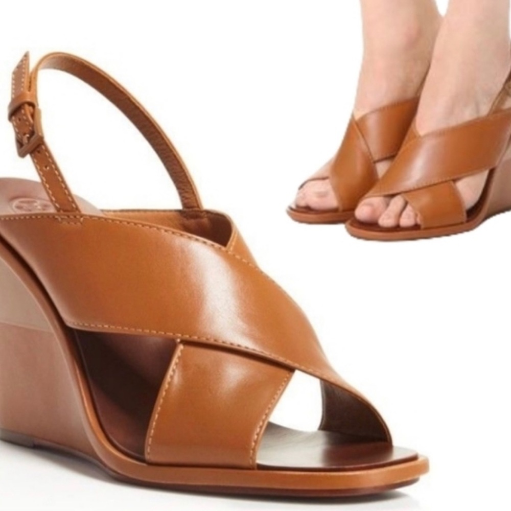 Tory Burch Leather Slingback Sandals